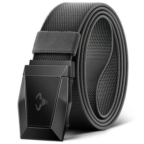 Image of BULLIANT Men Tractical Belt,Stretch Western Rigger Web Belt For Cowboy Military Heavy Duty Hiking Hunting 1.5 inch-Cut For Fit