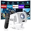[ Auto Focus/Short Throw ] Smart Projector with Built in Apps, 5G WiFi and Bluetooth 5.4, 1080P Native Projectors 4K Outdoor Movies Projector, Mini Portable Proyector HY260Max