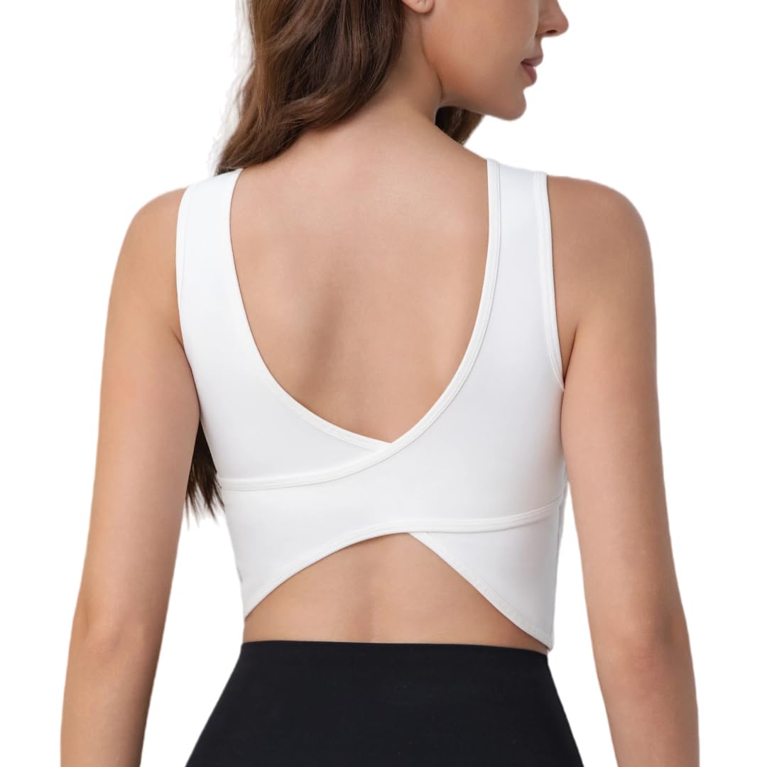 Women's Sports Bra Workout Tank Top High Support Fitness Bra Moisture-Wicking Exercise Top for Yoga, Pilates, Gym Workouts