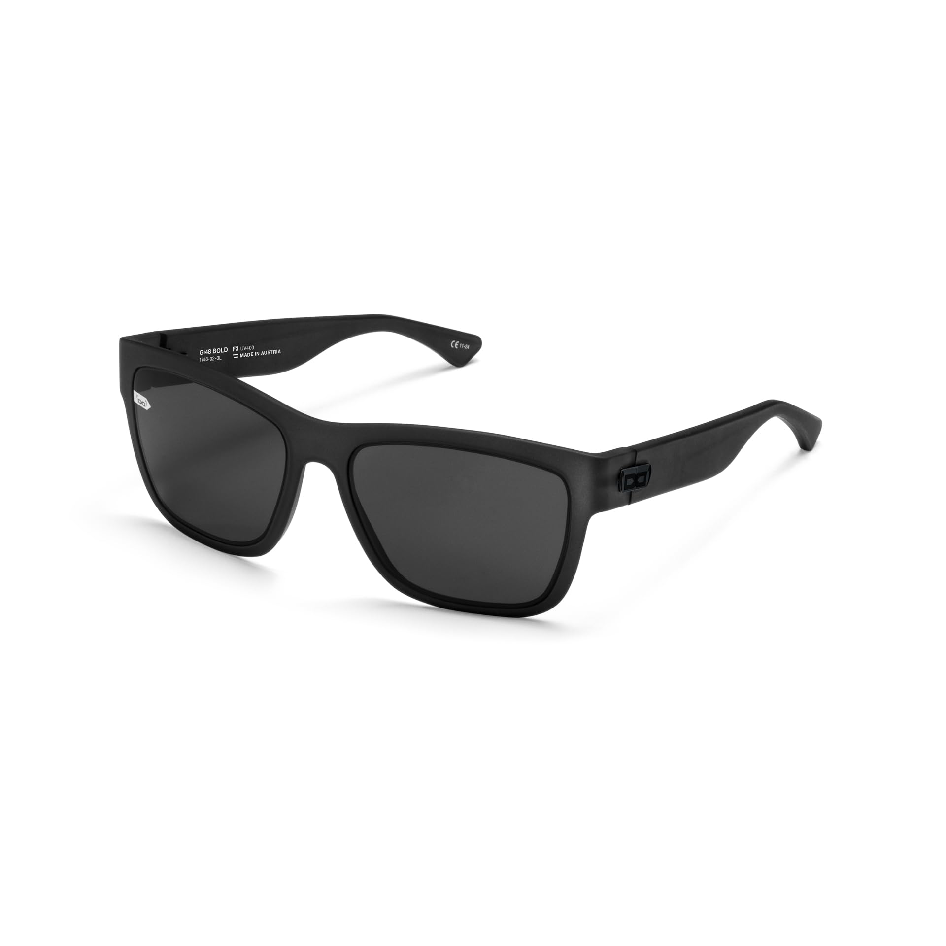 Gi48 Bold grey in grey | Unzerbrechliche Sonnenbrille, extrem robust & federleicht, kontrastreiche Sicht, anpassbare Bügel, rutschfester Sitz, Sportbrille, UV400-Schutz, Unisex, Made in Austria