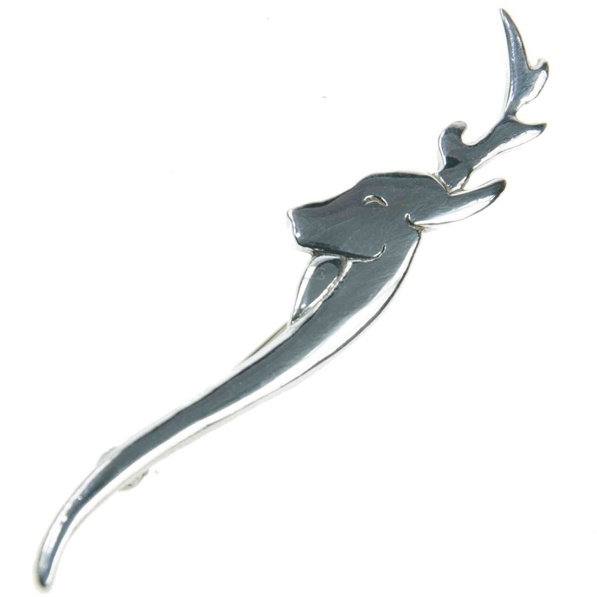 AJWKilt Pin Stag Head Chrome Finish/Scottish Kilt Pin Stag Head/Highland Kilt Pins
