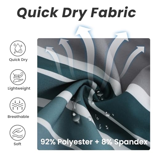 Image of HOdo Mens Swim Trunks with Mesh Liner 9 inch Quick Dry Swim Shorts Bathing Suits for Men Swimwear Board Shorts wiht Pockets