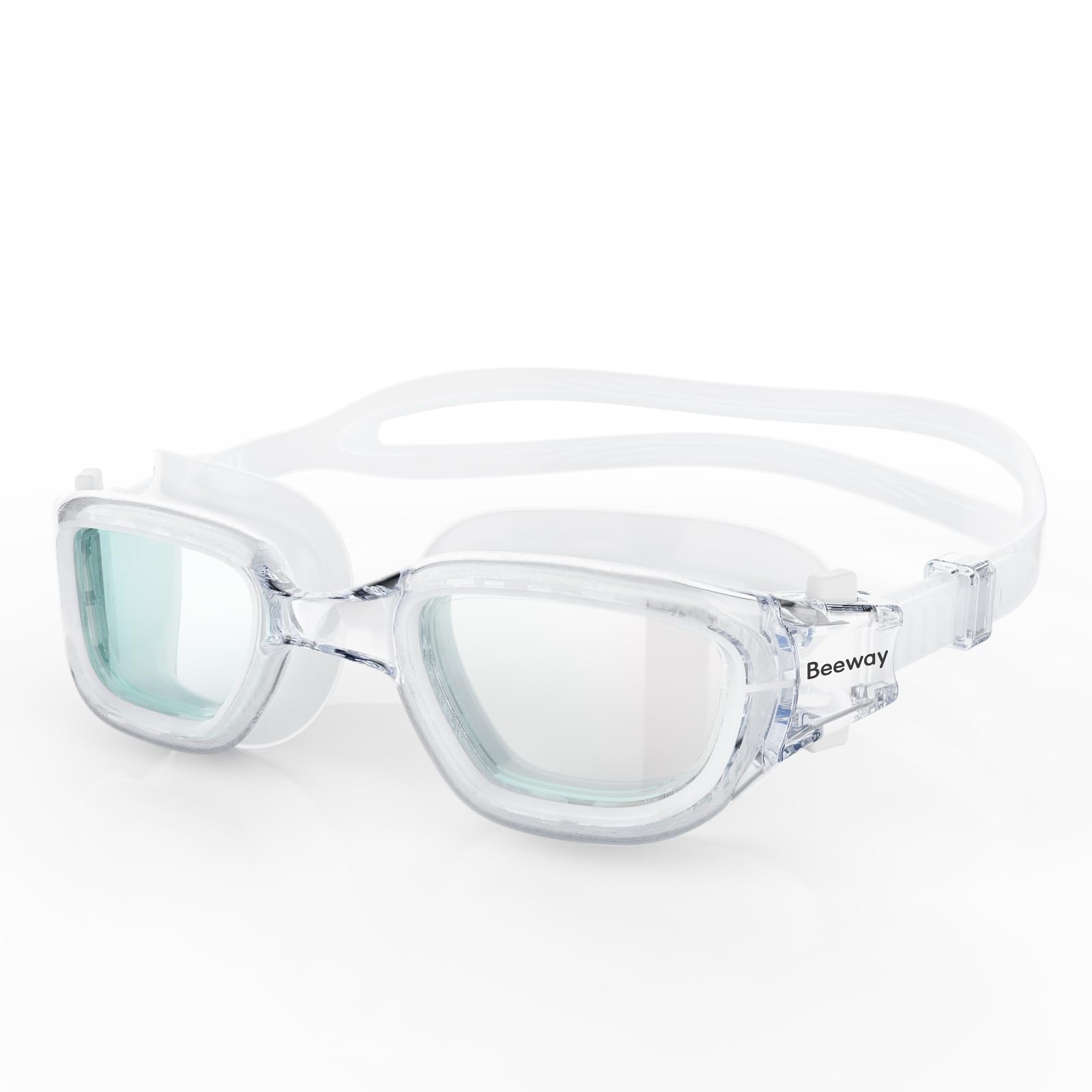 BEEWAY Kids Swimming Goggles 6-14 | Wide View | Anti-fog | Anti-leak | Quick Adjust Strap | UV Protection | Super Comfort for Boys and Girls