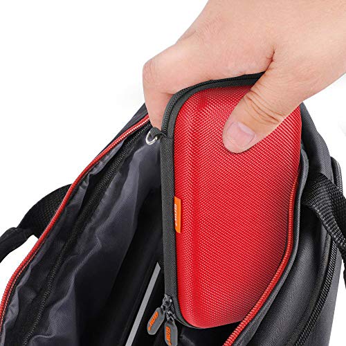Image of External Hard Drive Case - GLCON Shockproof EVA Carrying Case for WD My Passport Element Seagate Expansion Backup Toshiba 1TB 2TB 4TB - High Protection Portable Travel Electronic Power Bank Bag (Red) | Fits WD My Passport, Seagate, Toshiba, 1TB 2TB 4TB, Power Bank, Portable Electronic Organizer