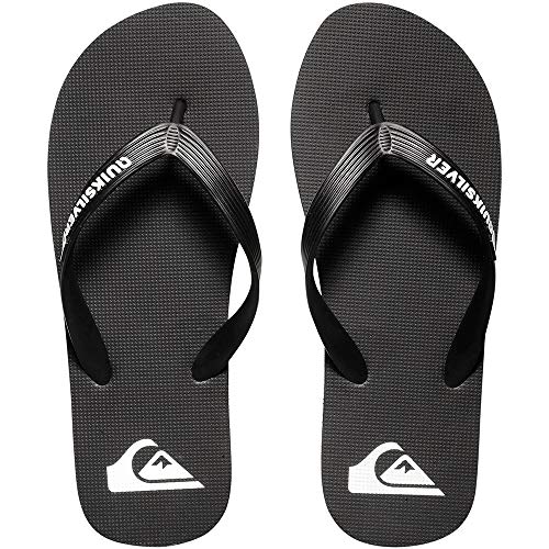 Quiksilver Molokai-Flip-Flops For Men, Zapatos de Playa y Piscina Hombre, Negro (Black/Black/White Xkkw), 43 EU