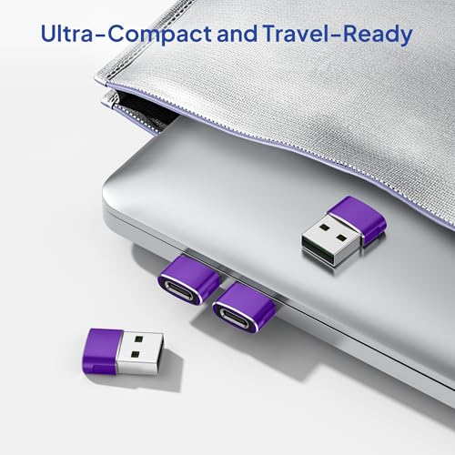 Image of USB C Female to USB Male Adapter 4-Pack,Type A Charger Cable Plug Connector for iPhone 11 12 Pro Max Mini,XR SE,Airpods iPad 8th Air 4th Generation,Samsung Galaxy Note 10 20 S20 Plus S21 21 Ultra,A71 | Type C Female to USB A Male Charger Connector for iWatch 11 10,iPhone 16 15 Plus Pro Max,iPad 8 8th 9 9th 10th Air 5 Mini 6