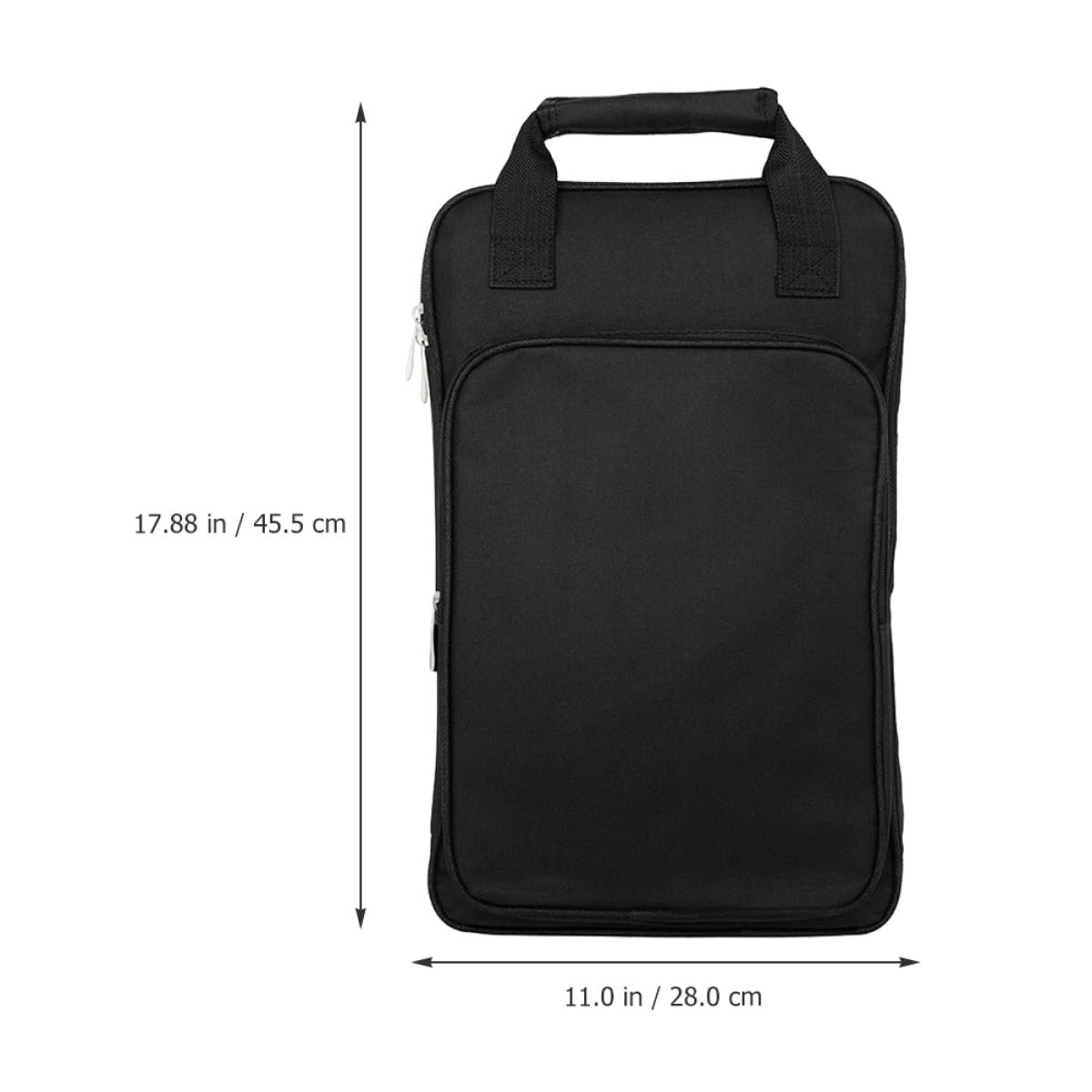 Borsa e Tracolla Regolabile Porta Bacchette Oxford Nero per Batteria con Ampia Cerniera Scorrevole per Trasporto Comodo e Compartimenti Organizzati