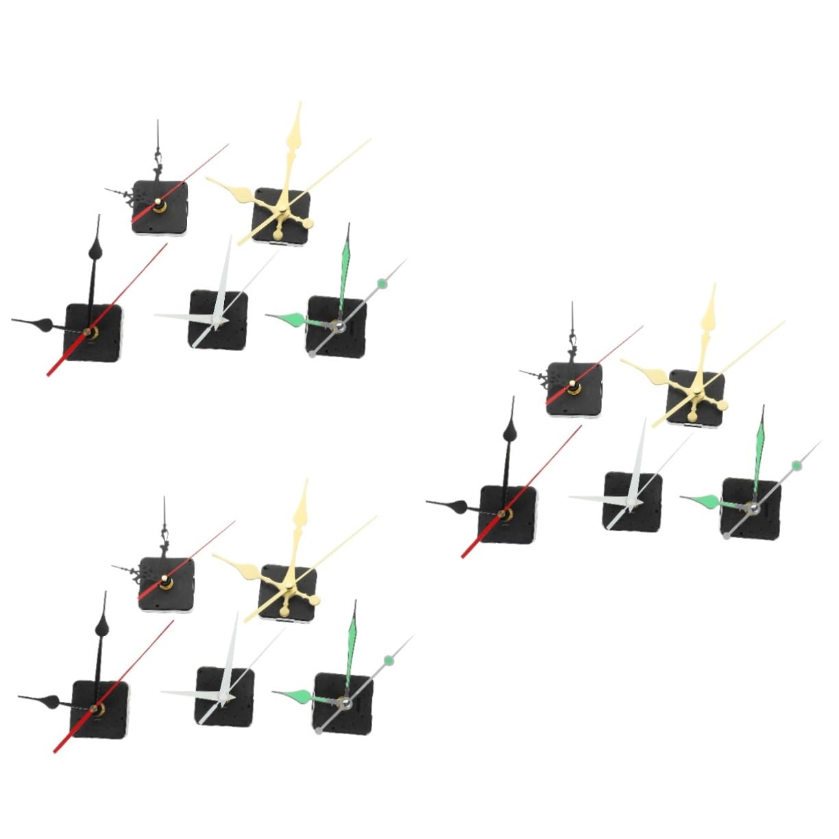 Housoutil 15 Sets Ersatzzeigeruhrteile Wanduhrwerk Uhrmechanismus-kit Welle Für Büro/klassenzimmer