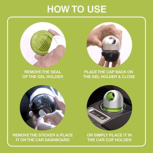 Image of LIONSPIRE ENTERPRISE Godrej Aer Twist, Car Air Freshener, Long-Lasting, Spill-Proof - Fresh Lush Green (45G)