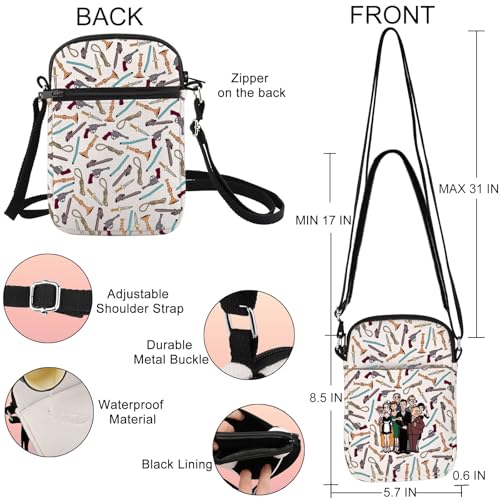 JNIAP Mystery Movie Crossbody Bag Mystery Movie Gifts Weapon Gift White & Peacock & Scarlet & Green & Mustard Shoulder Bag2