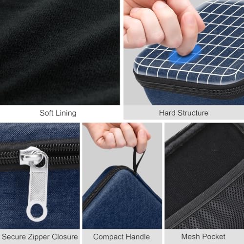 Image of Bukere Travel Sunglasses Organizer Case Adjustable Slot For Multiple Eyeglasses Hard-shell Portable Storage Box for Men Women