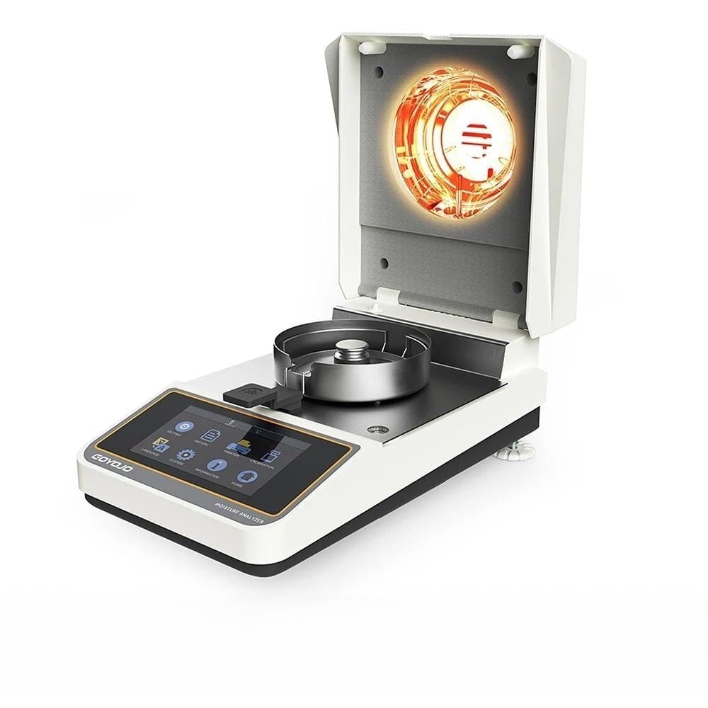 Seveqis Gs110a Moisture Meter, 110G/0.001G/0.005G/0.01G Halogen Moisture Analyzer High-Temperature 160°C Touchscreen Display Usb & Rs232 Connectivity(Gs110a)
