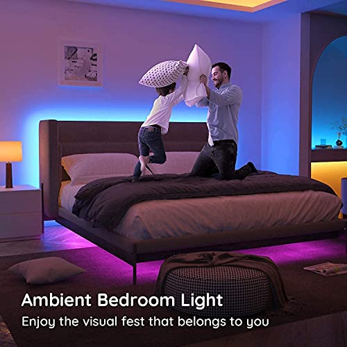 Diyilight Led Strip Lights 100Ft Smart Light Strips With App Control Remote, 5050 Rgb Led Lights For Bedroom, Music Sync Color Changing Lights For Room Party thumb #2