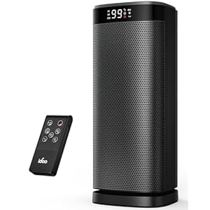 iDOO Elektrische Kachel, Elektrische Verwarming, draagbare PTC-verwarming met ECO-modus, 24-uurs timer, thermostaat, 70° oscillatie, meerdere beveiligingen, stil en energiezuinig – Grijs