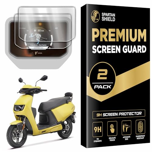 Image of Spartan Shield [2 PACK] Screen Guard For Hero VIDA VX2 PLUS 2026 Electric Scooter || 4.3 Inch Color TFT Display Protector || Anti Scratch | Water Resistant | HD Clear | VX2Plus EV Bike Accessories 2025 [NOT TEMPERED GLASS] [NOT FOR VX2 GO]