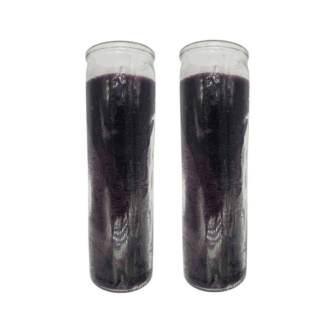 Generic Plain Purple Glass Candle 2 Pack