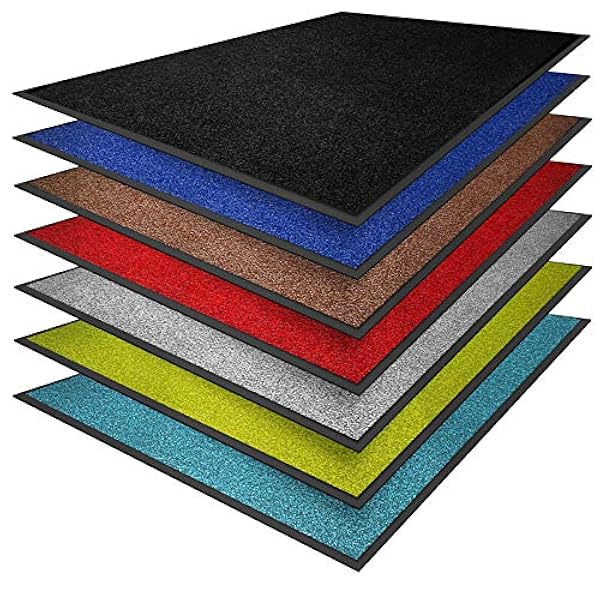 casa pura® Premium Voetmat in aantrekkelijke optiek | Schoonloopmat in vele maten | zwart | 135x200cm