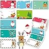 500 etiquetas – Calcomanías de Papá Noel, autoadhesivas de dibujos animados de Navidad para festivales y decoración de festividades (nuevas)
