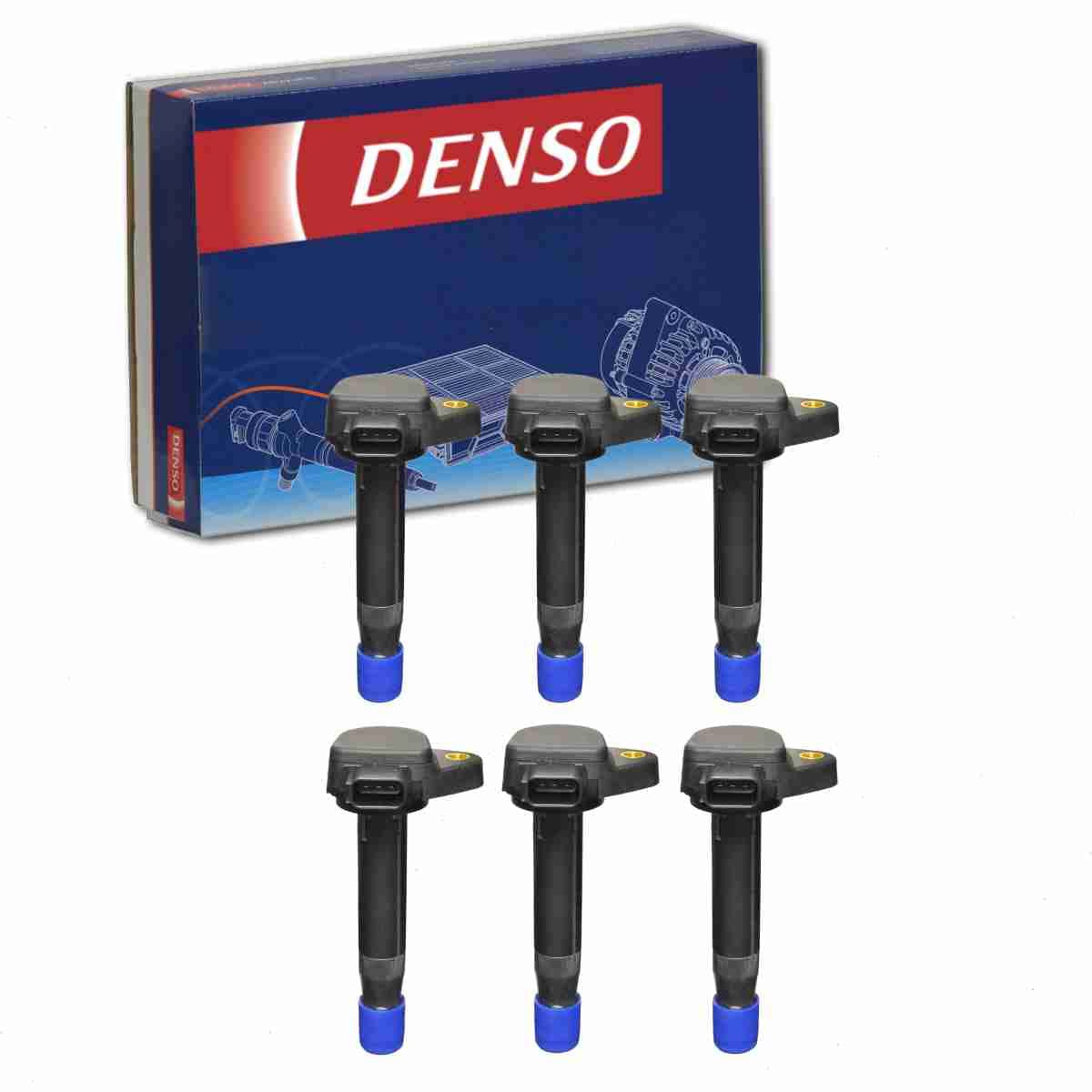 Sixity Auto6 pc DENSO Direct Ignition Coils compatible with Acura TL 3.2L 3.5L V6 1999-2008