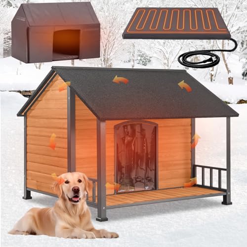 GUTINNEEN Heated Dog House w/Porch