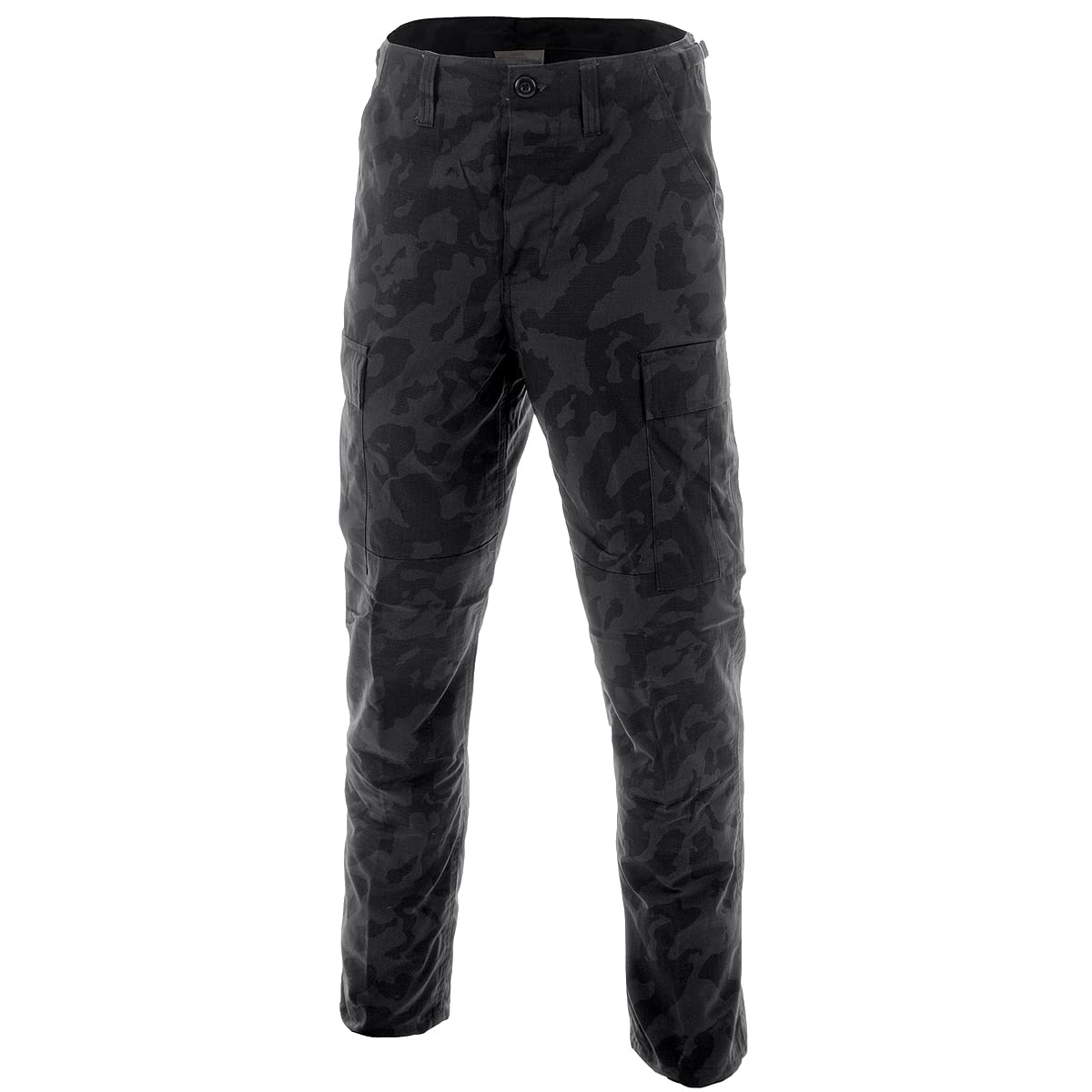 Mfh Men's Night Camo Bdu Combat Trousers Ripstop Size M