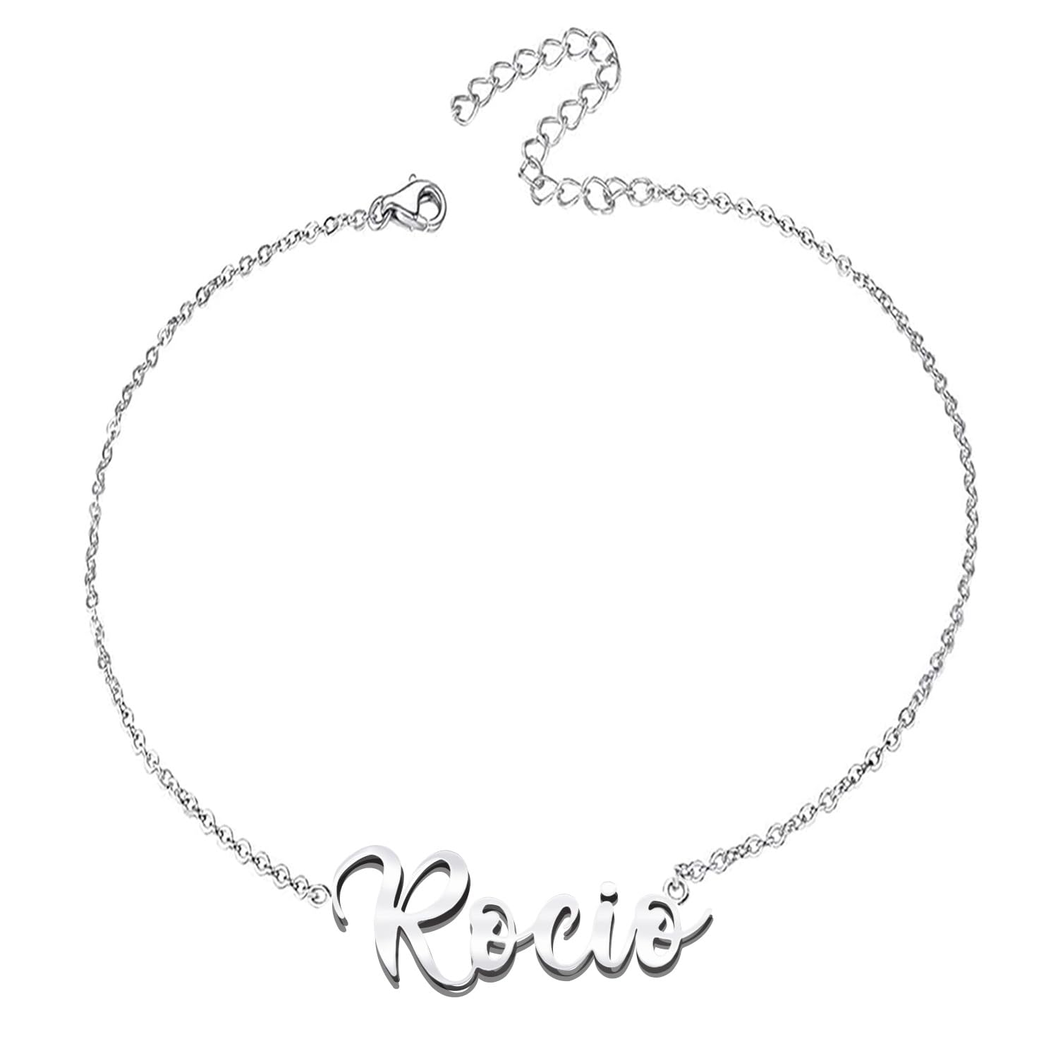 various Pulsera Mujer con Nombre Acero Inoxidable-Brazalete Nombre Personalizado Plateado para Mujer-Regalos Personalizados para Mujer Madres Niña Parejas, Mejor Amiga