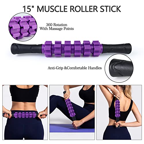 5-in-1-Foam-Roller-Set-Trigger-Point-Foam-Roller-Patented-Massage-Roller-Stick-Massage-Ball-Stretching-Strap-for-Deep-Tissue-Massager-for-Muscle-Pilates-Yoga-Whole-Body