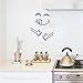 TOARTi Fridge Cute Decal Happy Delicious Face Fridge Decal Dining Room Wall Stickers Kitchen Wall Decal DIY Home Decor Wall Decorations,Black