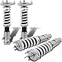 J2 Engineering 32-Way Strut Damper w/Coilover Spring Kit (White & Silver) Compatible with Subaru Legacy BM/BR