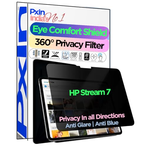 Image of PxIn Tablet Privacy Screen Guard compatible with HP Stream 7 | No.1 | Anti Glare | Anti Blue Light | Anti UV | 4 Way Privacy Filter | 360 Privacy | Eye Protect