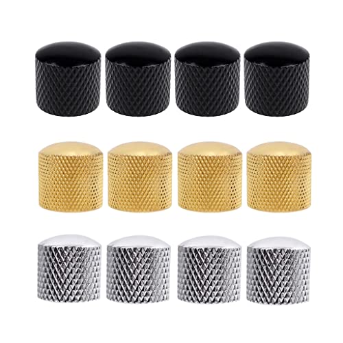 4 pièces Boutons de contrôle de tonalité de volume de guitare électrique en métal, for potentiomètre de basse de guitare… - Les Beatles, Paul McCartney, John Lennon, RIngo Starr, George Harrison 4 pièces Boutons de contrôle de tonalité de volume de guitare électrique en métal, for potentiomètre de basse de guitare… – Image 3