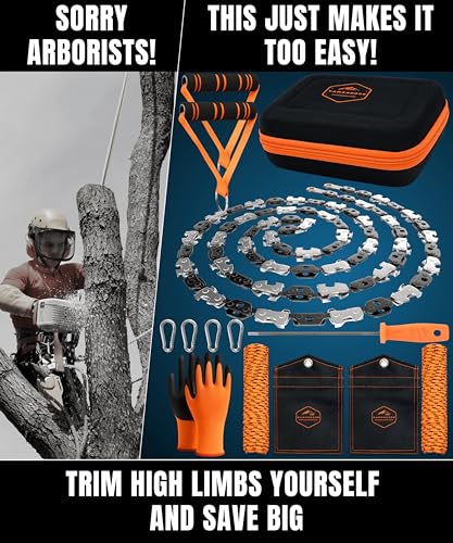 image for CAMPNDOOR High Limb Rope Saw 53 In - Zero Effort 360 Rope Chain Saw - 