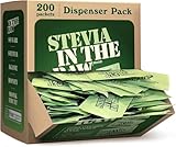 Stevia In The Raw Stevia Sweetener Packets, 200 Ct Box, 2 Pack, Zero Calorie Stevia Sugar Substitute Packets, No Erythritol or Artificial Flavors, Vegan, Gluten Free, Kosher, Low Glycemic Index