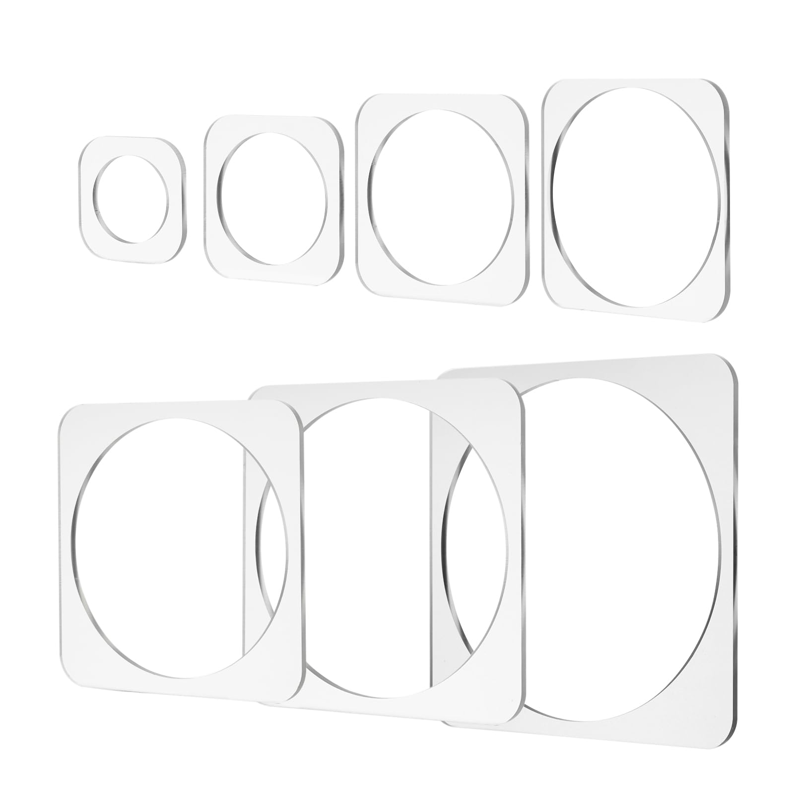 Pack of 7 Big Circle Inlay Template |Router and Decorative Templates for Woodworking