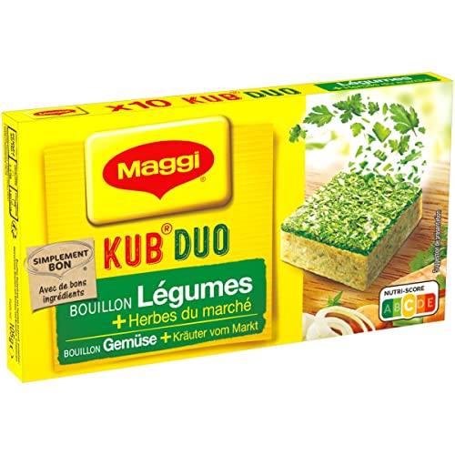 3 piezas *** Maggi Kub Duo Caldo de verduras y hierbas en el mercado 10 cubos 105 g