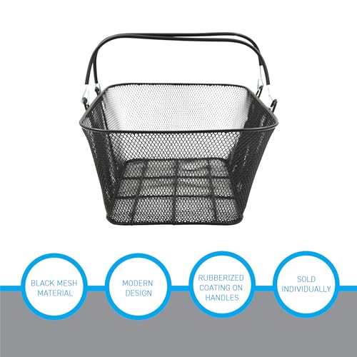 Sswbasics 26133 Black Metal Shopping Basket thumb #2