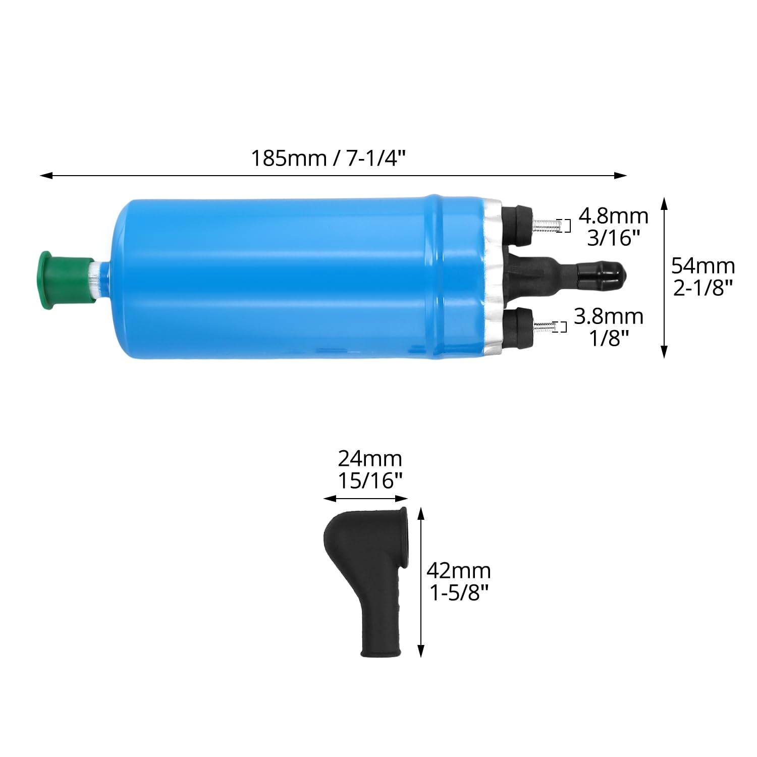QWORK® Pompe Carburant, 12v Pompe Gasoil de Transfert, Pompe à Carburant de Remplacement Universelle, Compatible avec 0580464070, 0580464038