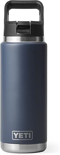 Miniatura 9 de YETI Rambler - Botella de acero inoxidable aislada al vacío con tapa y popote, 26 onzas, color negro