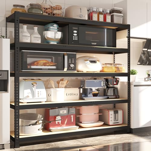 Prilinex Heavy Duty Storage Shelves 48 Inch W X 24 Inch D X 72 Inch H - 5-Tier Adjustable Metal Garage Shelving Unit, Standing Utility Shelf Racks For Pantry Warehouse Kitchen thumb #8