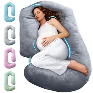 PILLANI Pregnancy Pillows for Sleeping – V C U Shaped Full Body Pillow with Removable Cover, 57inch Cooling Maternity Pillow for Pregnant Women, Support for Back Belly Legs Hip – Pregnancy Must Haves