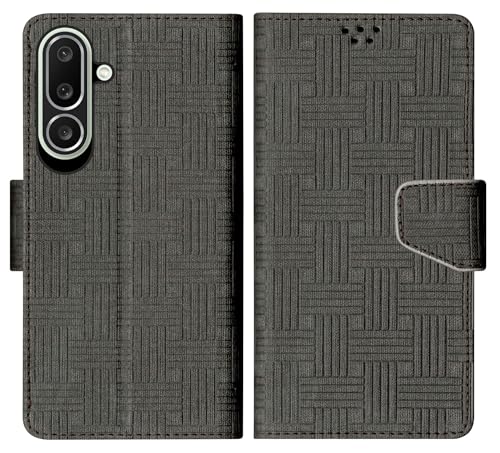 Image of SBMS Flip Cover for Samsung Galaxy M56 5G 6.7 Inch Back Cover Case with Magnatic Closure | Inbuilt Stand | Card & Money Pocket (Mat Black)