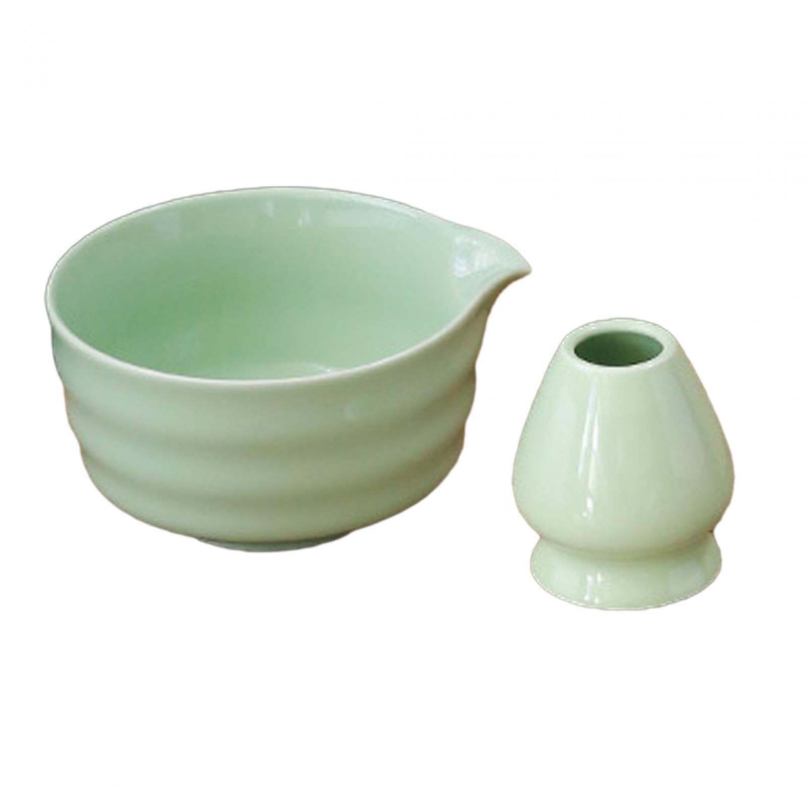 ATORSE 2 Pieces Traditional Japanese Matcha Bowl and Whisk Holder for Family Matcha Light Green|Home & Garden|Food & Beverages|Tea 4