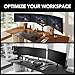 HUANUO Triple Monitor Mount for 17 to 32 inch Screens, Gas Springs Adjustment Triple Monitor Stand with Swivel, Tilt, Rotation, Clamp & Grommet Kit (Black)