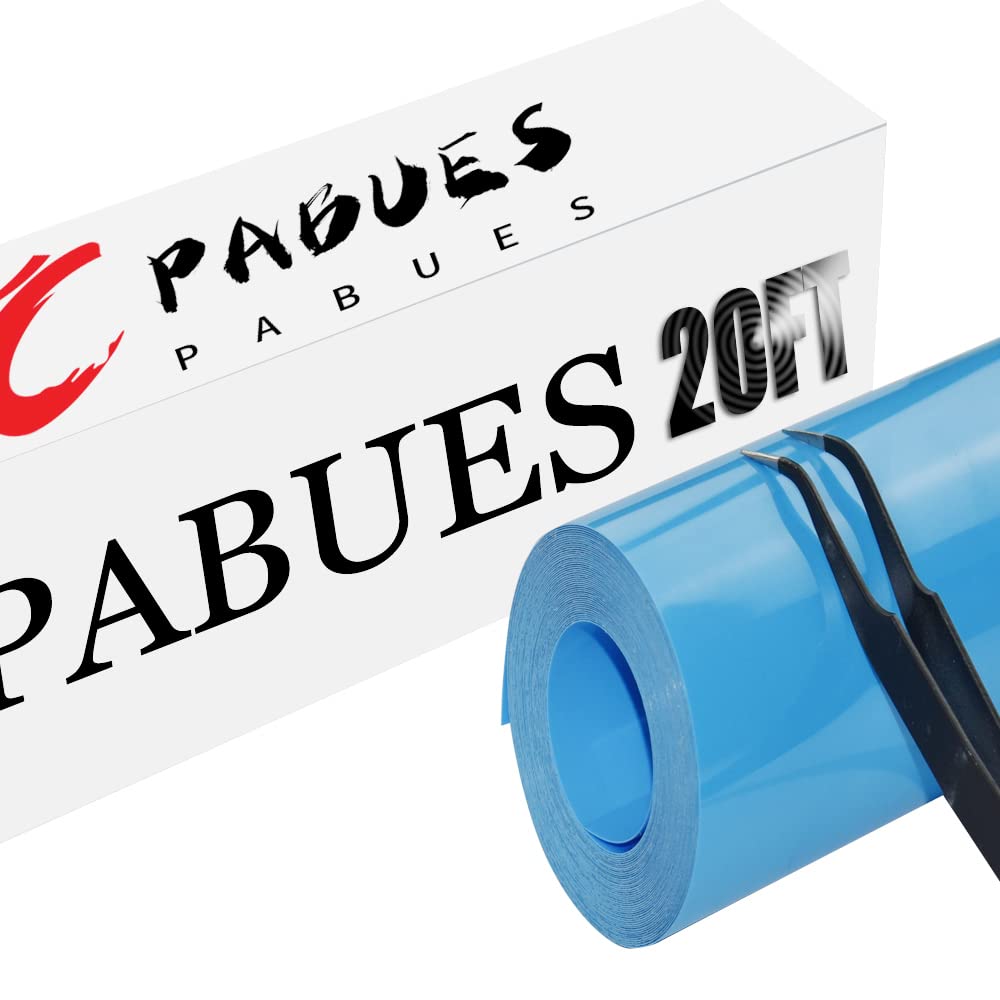 PABUES Heat Transfer Vinyl HTV for T-Shirts 12 Inches by 20Feet Rolls (Lake Blue)