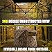 HUNTSEN 360 Degree See Through Hunting Blind with Double Open Door - Lightweight Soft Material Portable Pop Up Ground Blind - 2-3 Person Concealed Camouflage Tent with Carrying Bag for Deer & Turkey