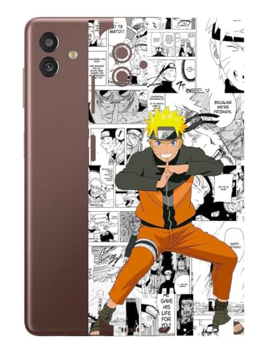 Image of AtOdds - Samsung Galaxy M13 (5G) Mobile Back Skin Sticker - Lamination - Rear Screen Guard Protector Film Wrap (Coverage - Back+Camera+Sides) (Design - Naruto Graffiti)