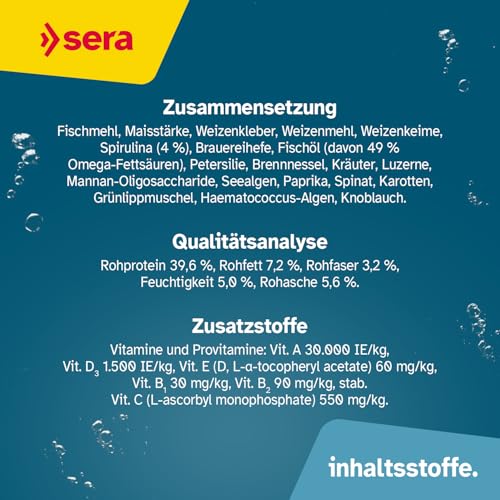 sera Granugreen Nature 1000 ml (565 g) - Hauptfutter für ostafrikanische Cichliden, Futter für Malawi