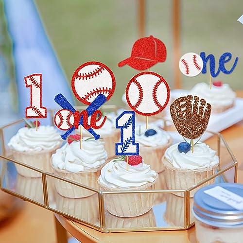 Yavxzvbw 793463205111 40Pcs Baseball Cupcake Toppers Baseball First Birthday Cupcake Toppers Baseball Cupcake Decorations Baseball Birthday Decorations Rookie Of The Year 1St Birthday Decorations Baseball Party Supplies thumb #3
