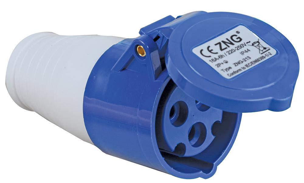 Pro Elec Blue 16A, 230V, Cable Mount Cee Socket, 2P+E, Ip44