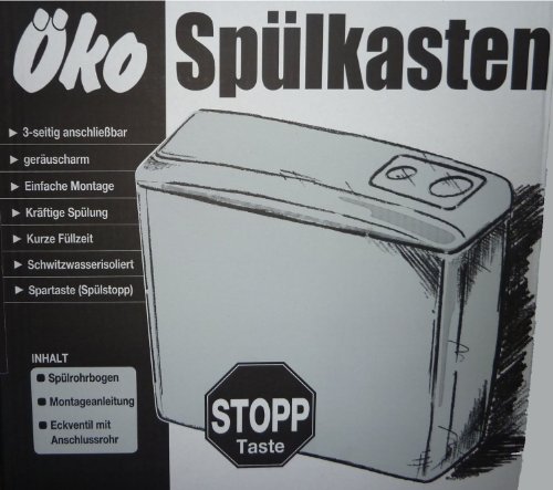 Aufputz Spülkasten 6-9 Liter mit Spül-Stopp Funktion, Toilettenspülung, Aufputzspülkasten mit Montagematerial, wassersparend – Bild 4
